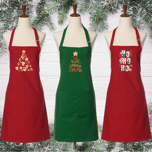 Red Green Merry Christmas Apron