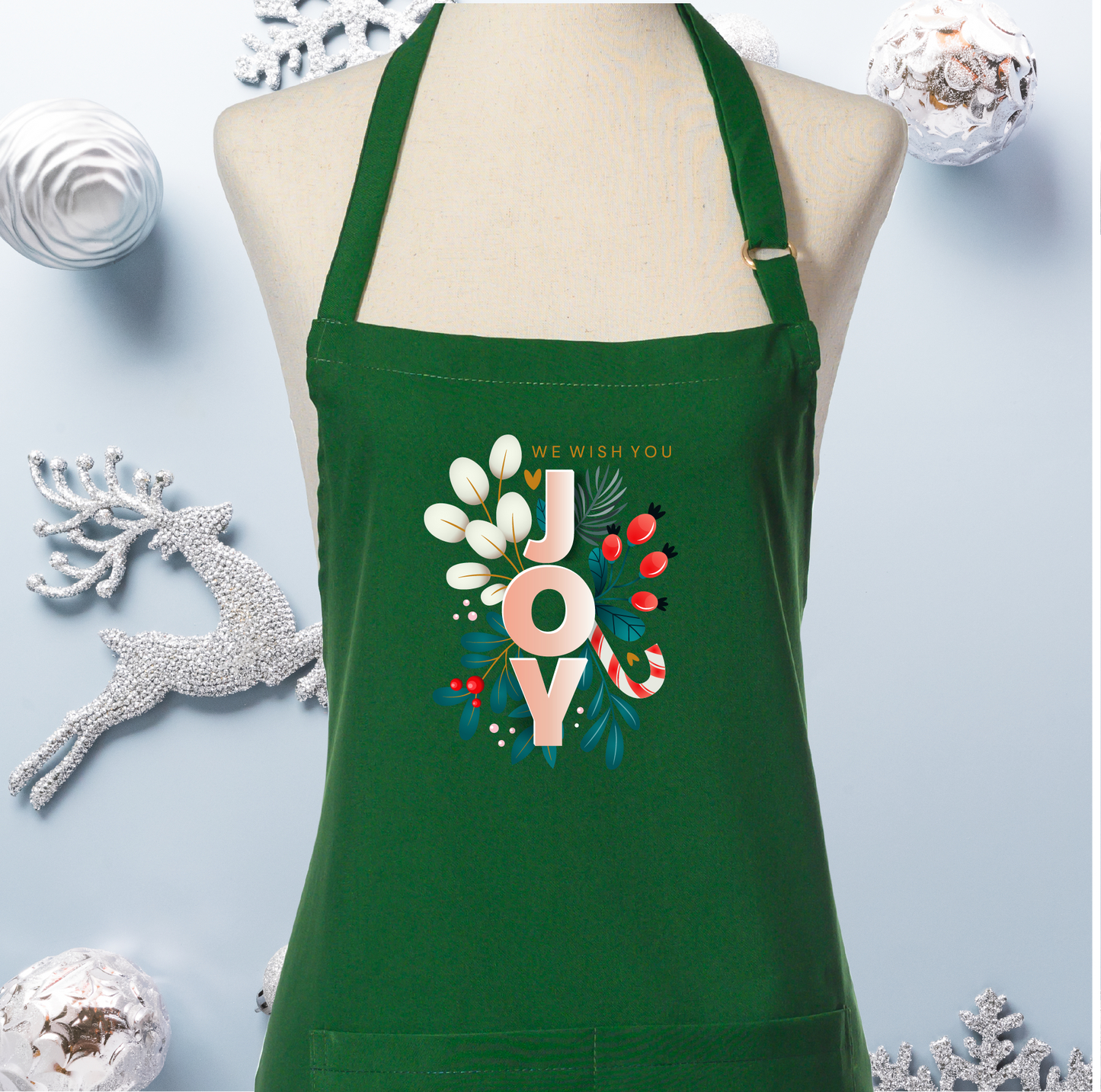 Red Green Merry Christmas Apron