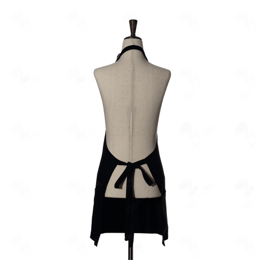 Black Bib Apron Three Pockets