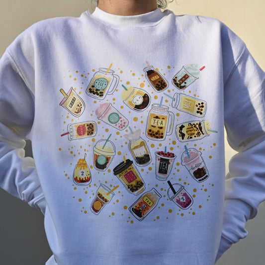 Bubble Tea Crew Neck Sweatshirts