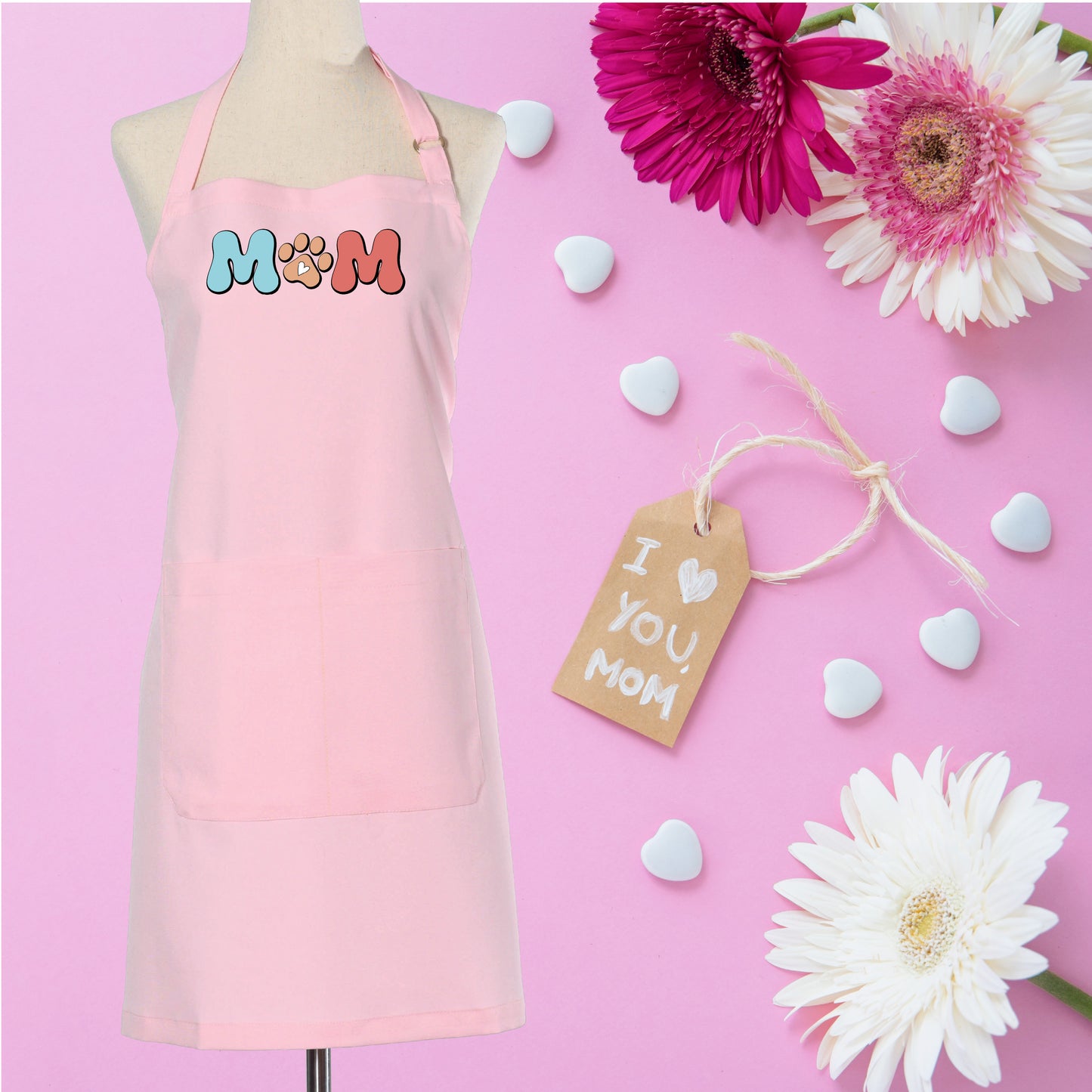 Daughter and Mother Kitchen Apron with Two Pockets