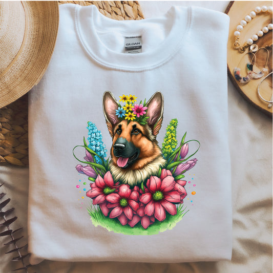 Dogs and Flowers T-shirt