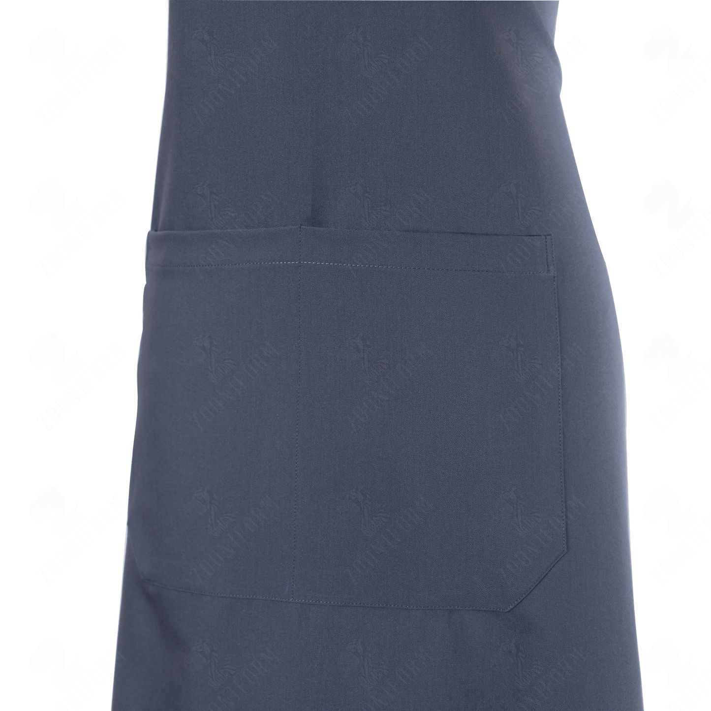 Gray Bib Apron Two Pockets