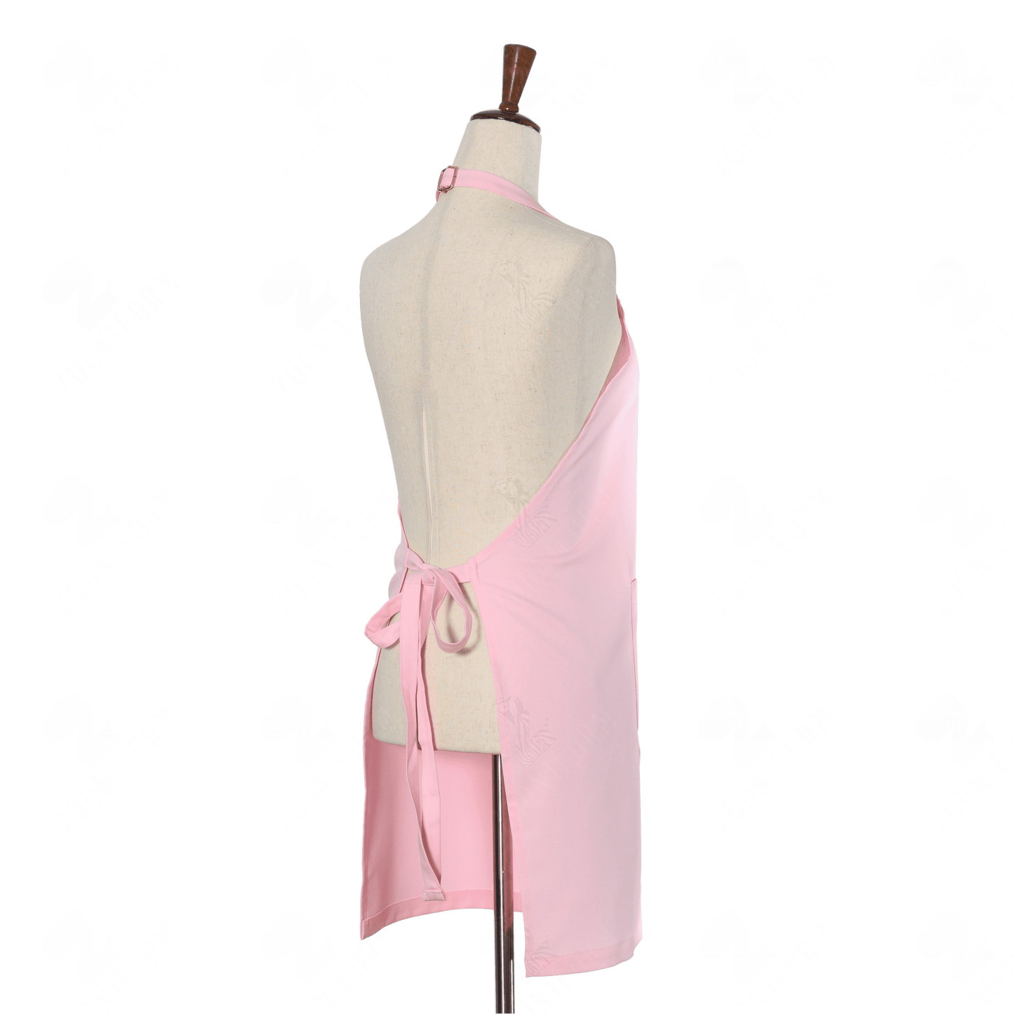 Pink Bib Apron Two Pockets