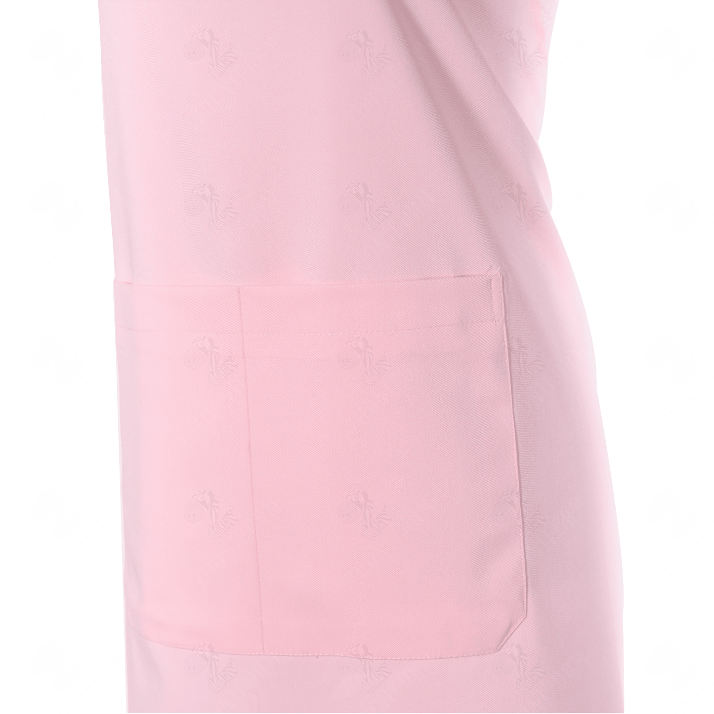 Pink Bib Apron Two Pockets