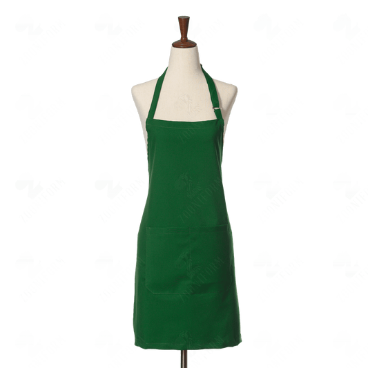 Green Bib Apron Two Pockets