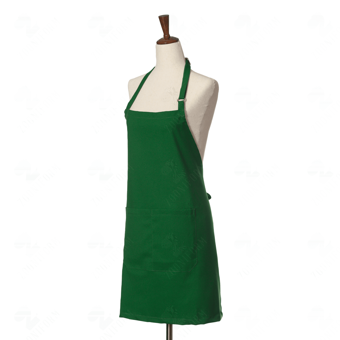 Green Bib Apron Two Pockets