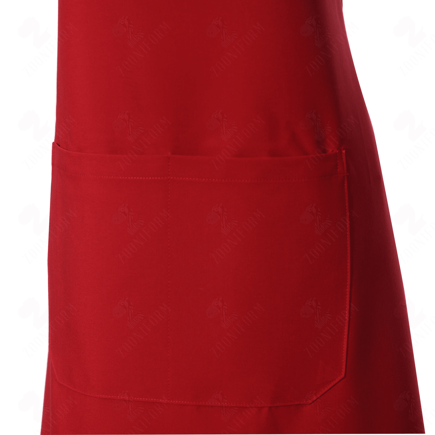Red Bib Apron Two Pockets