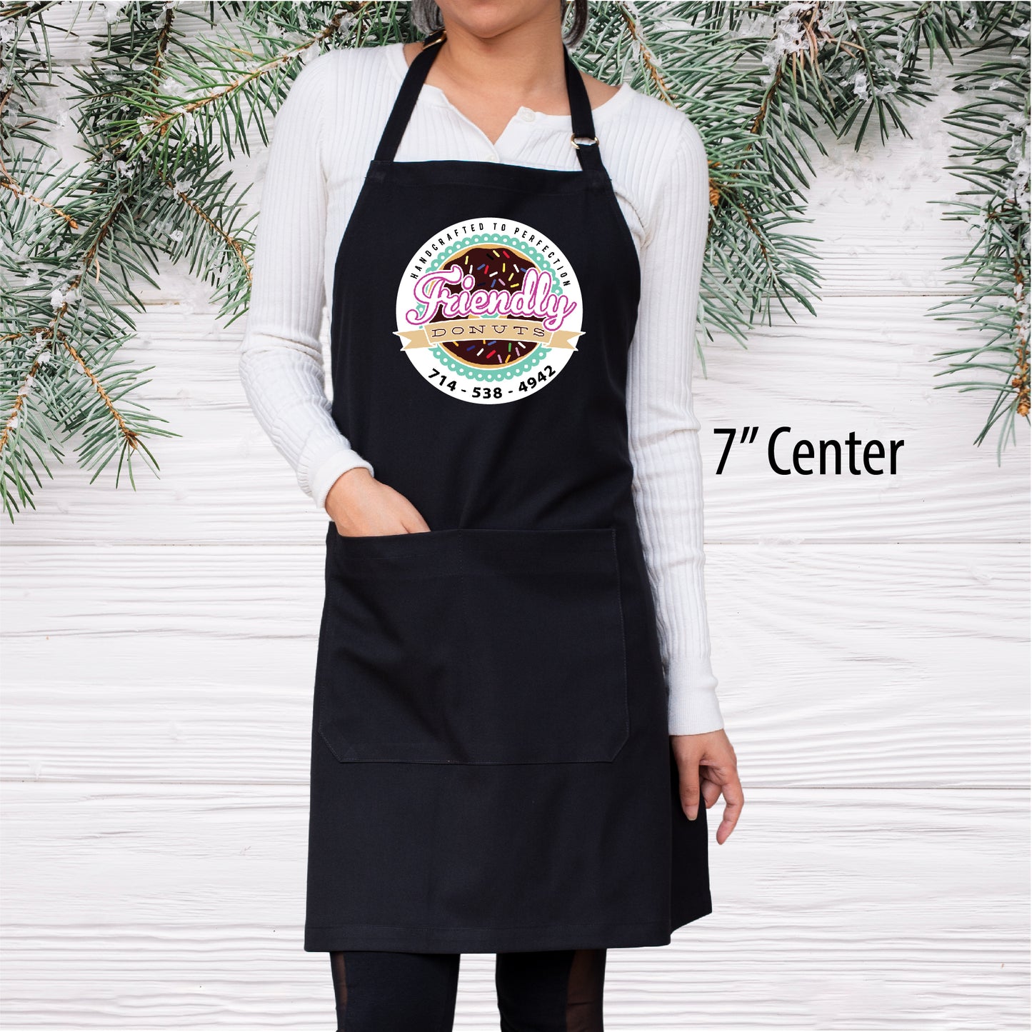 Custom Print - Adjustable Bib Apron Two Pockets